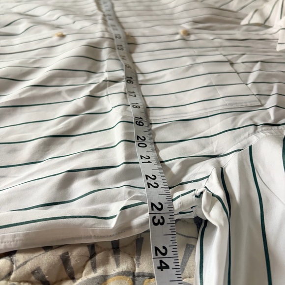 AYR Oversized White and Blue Button-Up Shirt navy pinstripe, XL - Picture 13 of 14